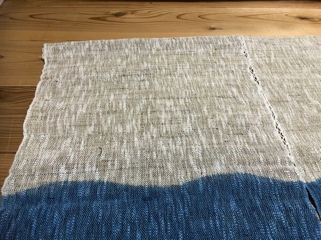 のれん【未使用】藍染四段グラデーション