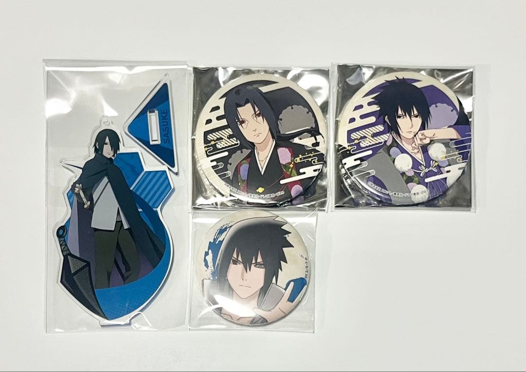 NARUTO J-World 百鬼夜行 缶バッジ アクスタ イタチ サスケ