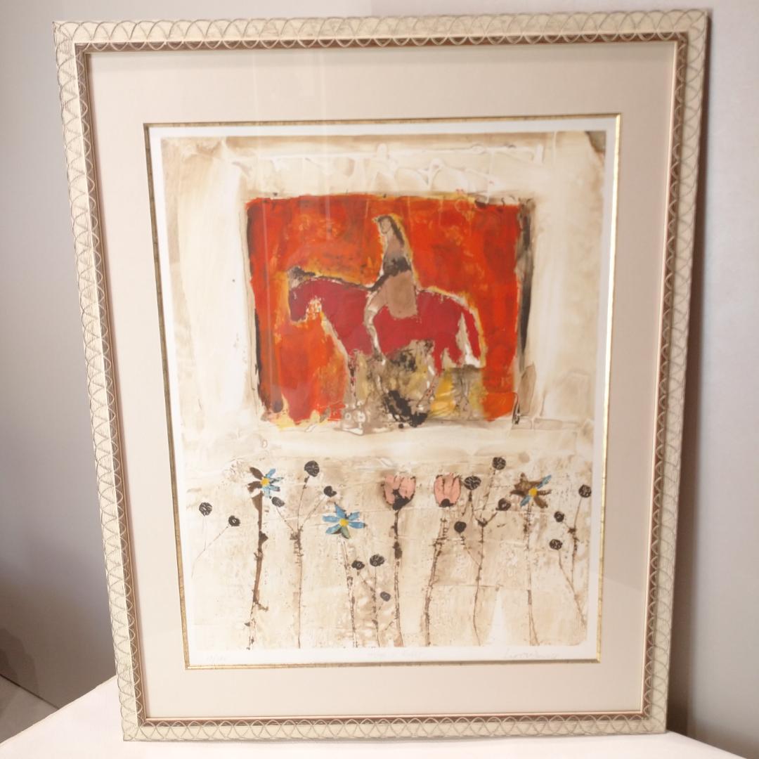 レオマクドウェル　LEO McDOWELL　リトグラフ　Horse＆Rider