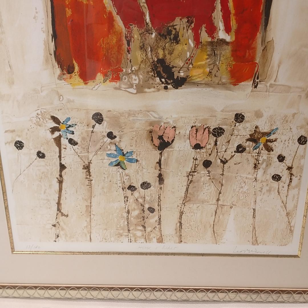 レオマクドウェル　LEO McDOWELL　リトグラフ　Horse＆Rider