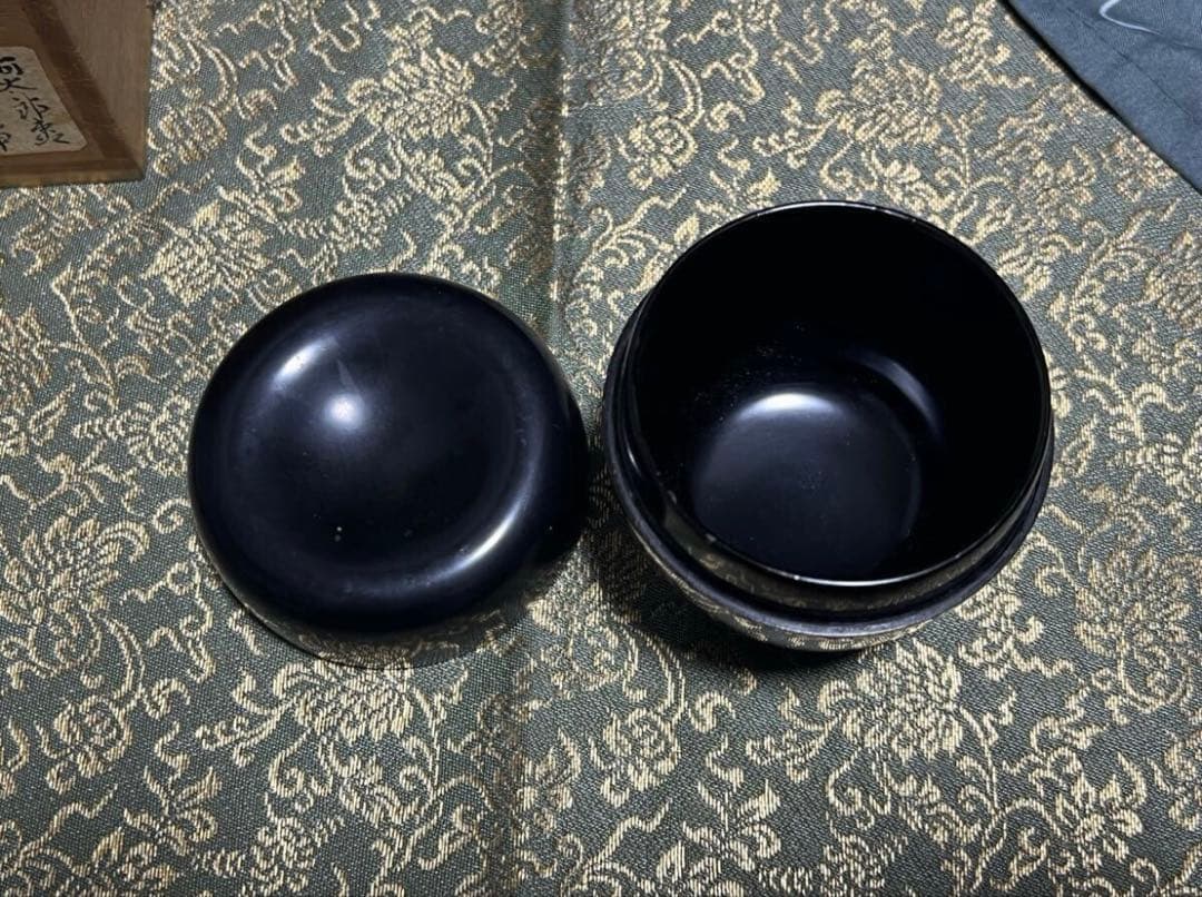 河太郎棗 淡々斎花押 表哲 茶道具 Y033