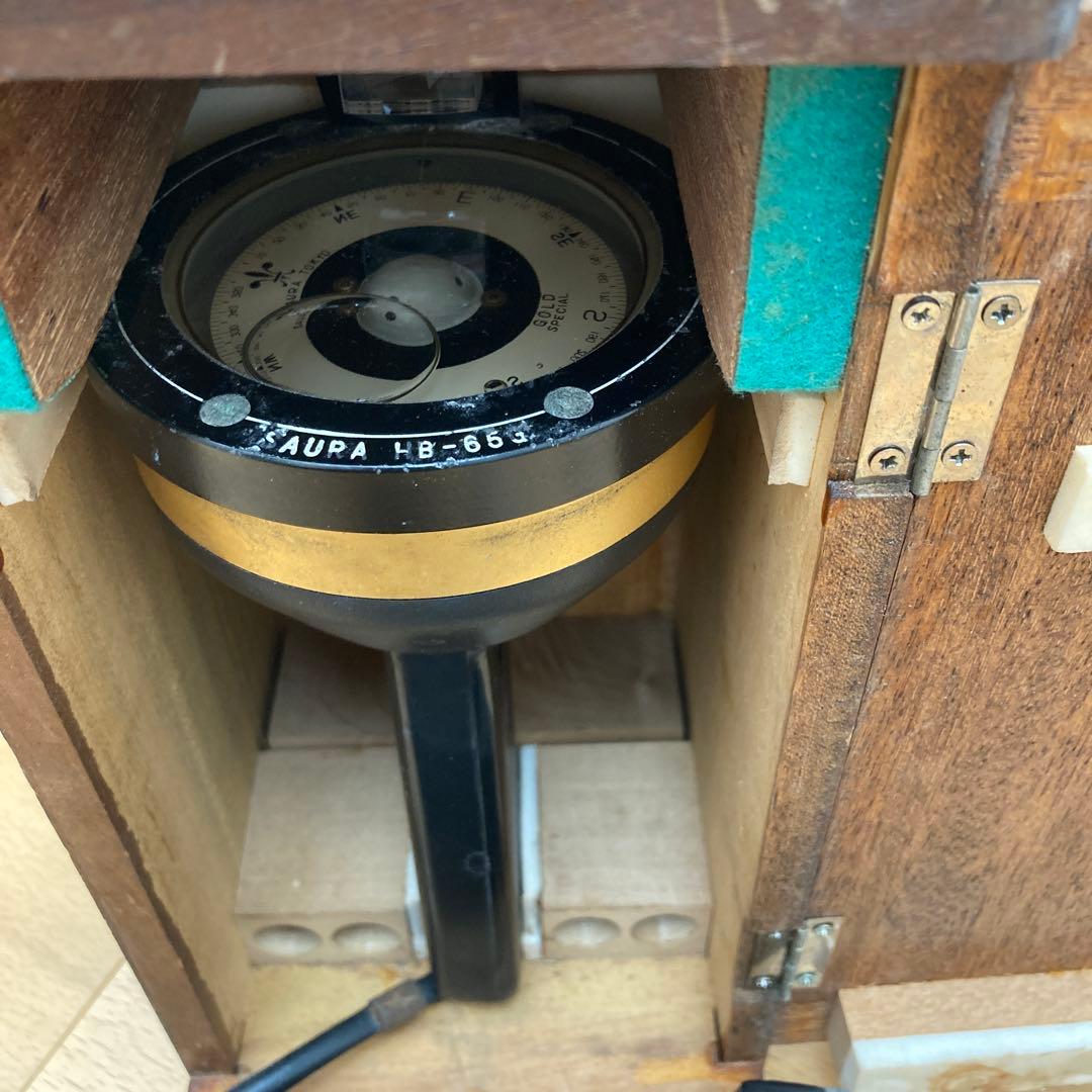 航海ハンドコンパス船舶用アンティーク羅針盤SAURA 佐浦羅針盤ブラケット付