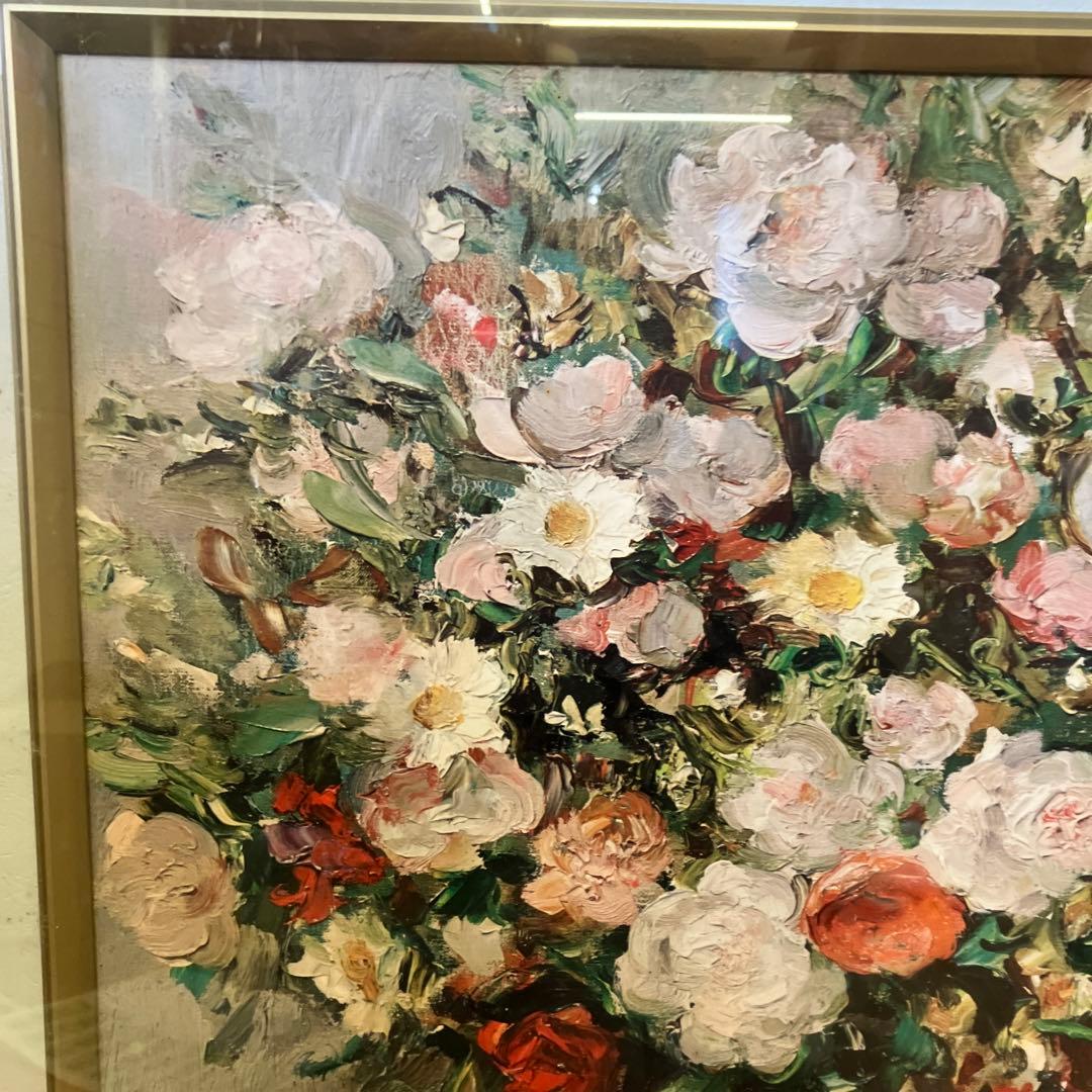 ヴィンテージ ダイフ Marcel Dyf 花瓶の花 複製画 油絵 絵画 華