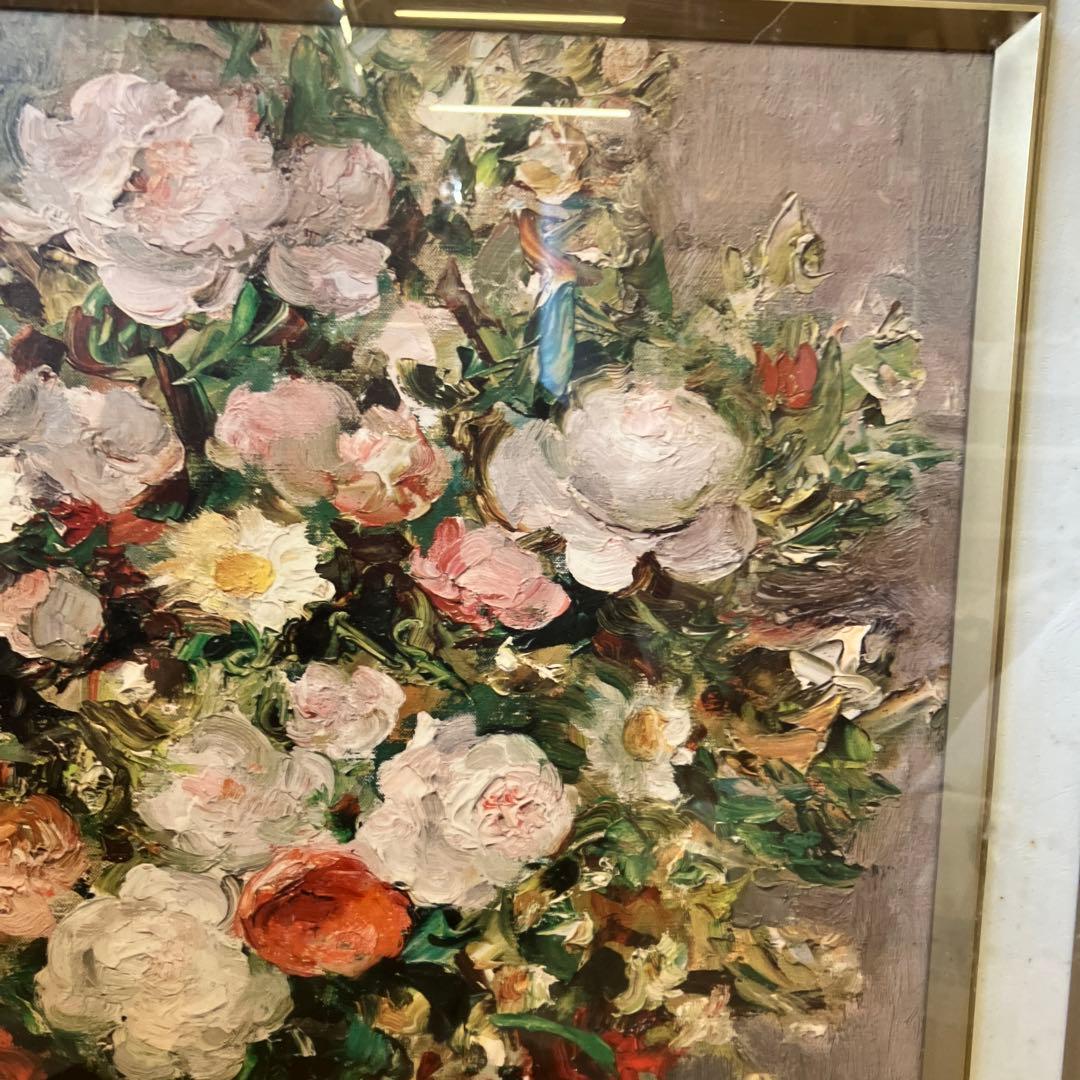 ヴィンテージ ダイフ Marcel Dyf 花瓶の花 複製画 油絵 絵画 華