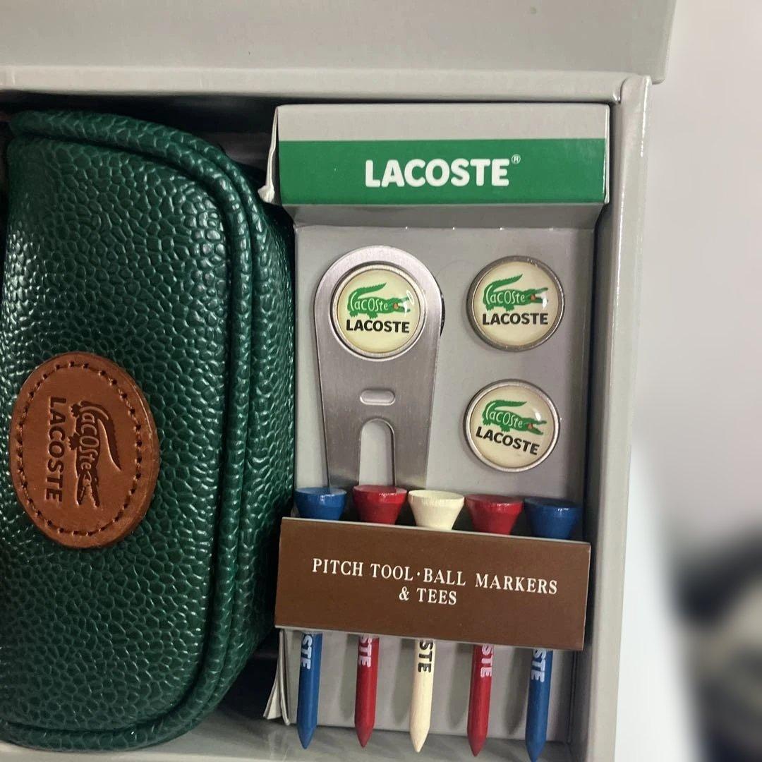 LACOSTE LG525 文字ワニ ゴルフボール ボール　ポーチ　ピン　セット