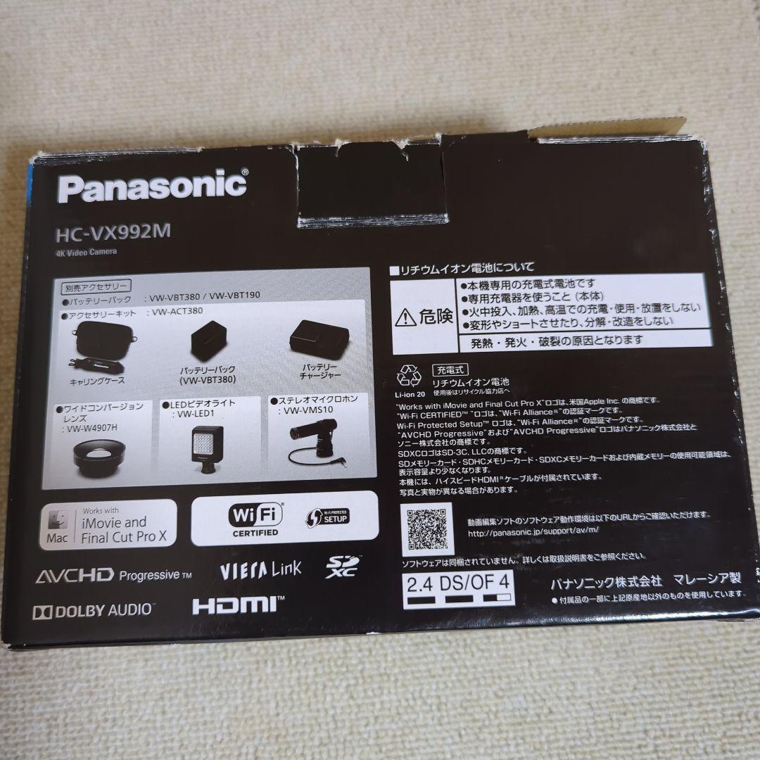Panasonic HC-VX992M 4Kビデオカメラ