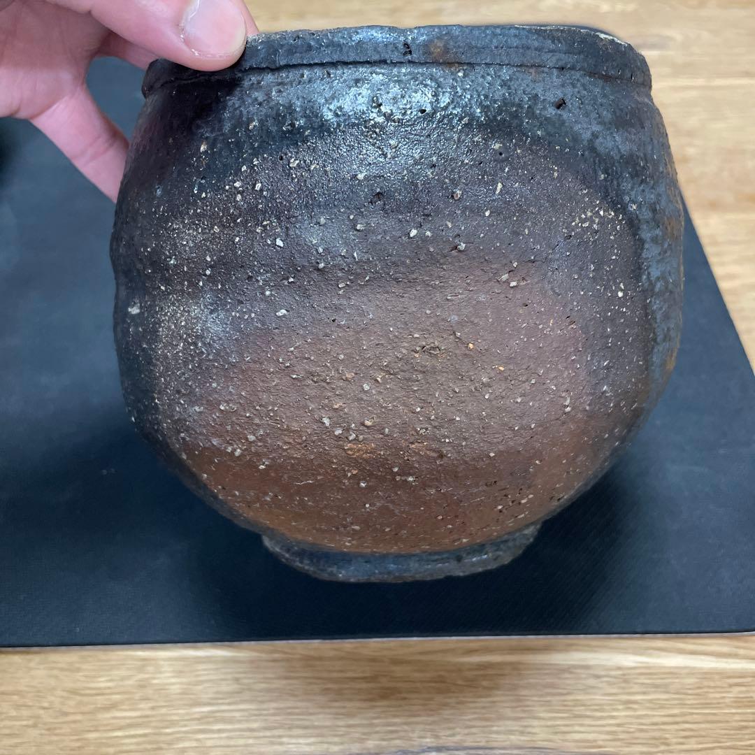 中川伊作　知花南蛮焼き　花いけ　水指