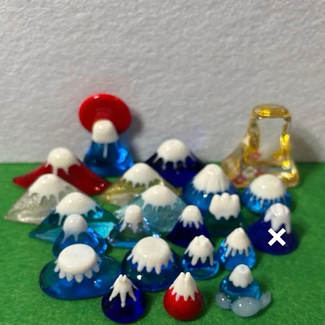 ガラス細工　富士山　ミニチュア