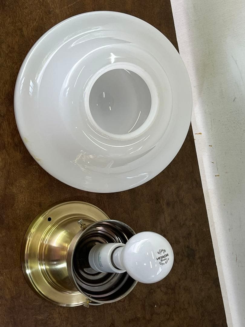 次*丸様 「デッドストック」ガラスシェードの照明器具 レトロ天井照明 ペンダント