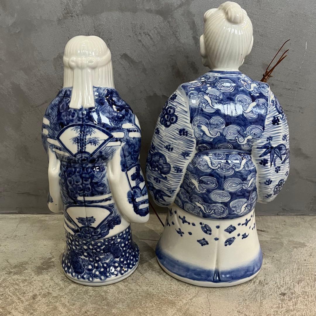 九谷焼　高砂人形　置物　尉　姥