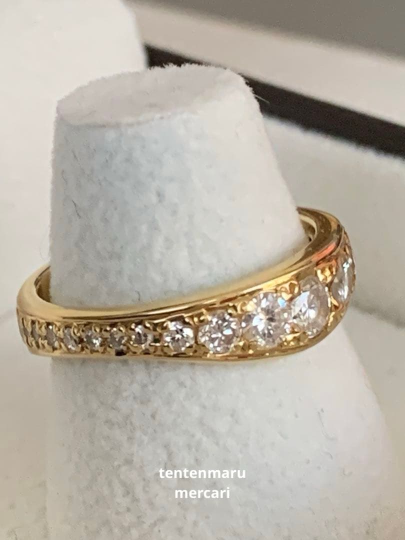 K18 ☆ ダイヤモンドエタニティリング ☆ オーダーメイド・10号・4.6g