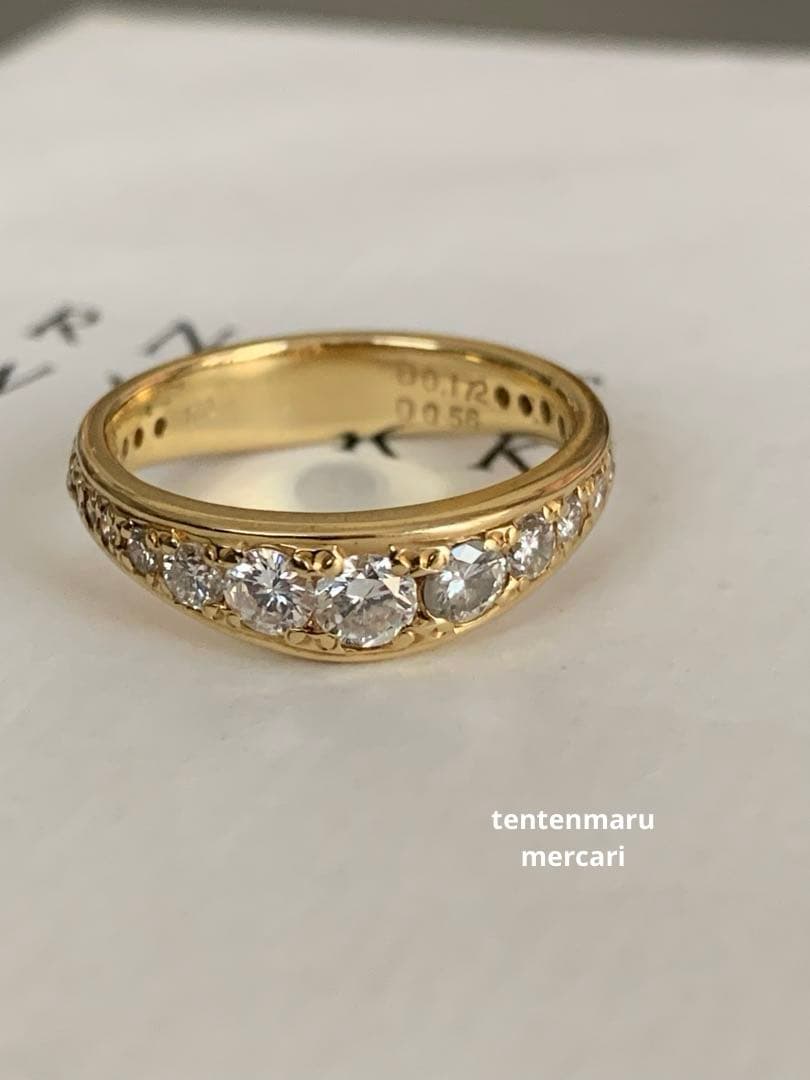 K18 ☆ ダイヤモンドエタニティリング ☆ オーダーメイド・10号・4.6g