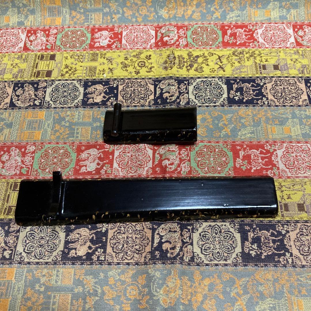 松葉柄　漆塗菓子器揃　ビロードに覆われた木箱入り5品9セット