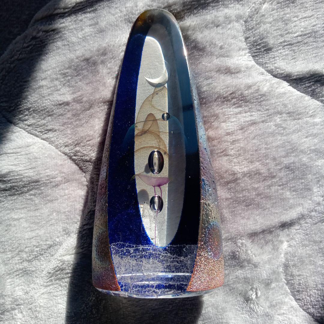 吹きガラスの名作　唯一無二　天才作家　野田雄一作　「天蒼」