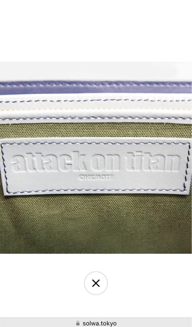 進撃の巨人 SOLWAコラボ レザーラウンドウォレット(長財布)グリーン