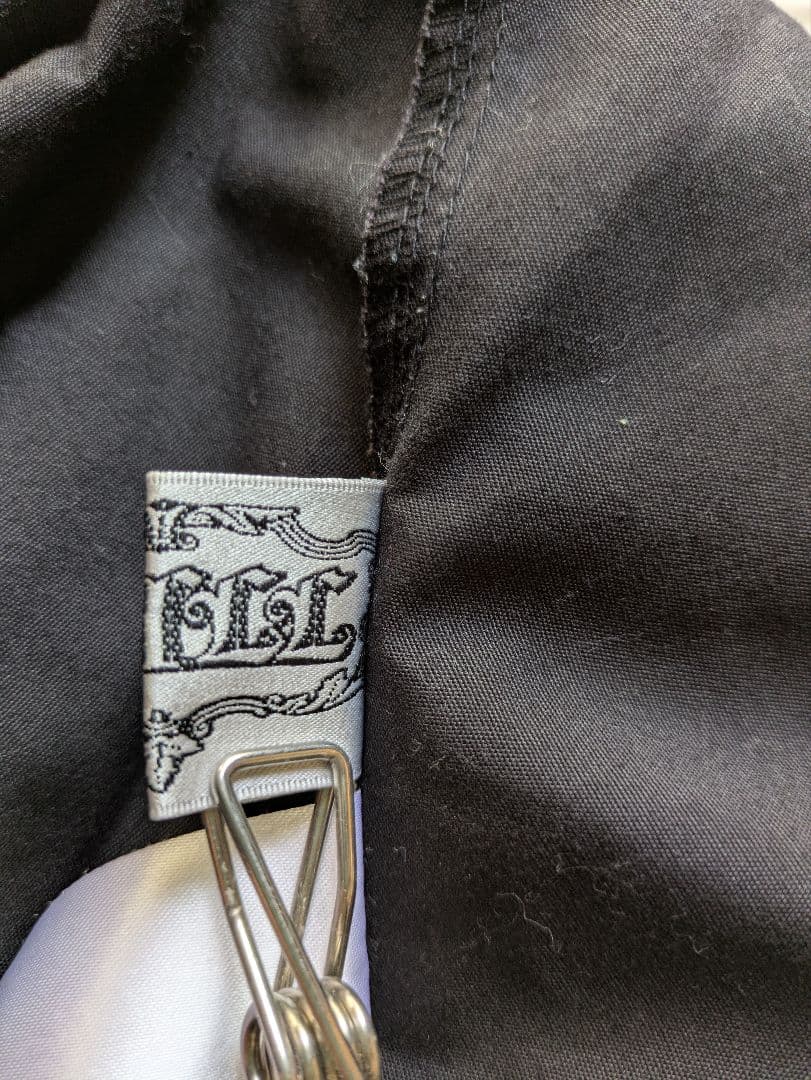 h.naoto frill 黒 ひざ丈スカート レース付き