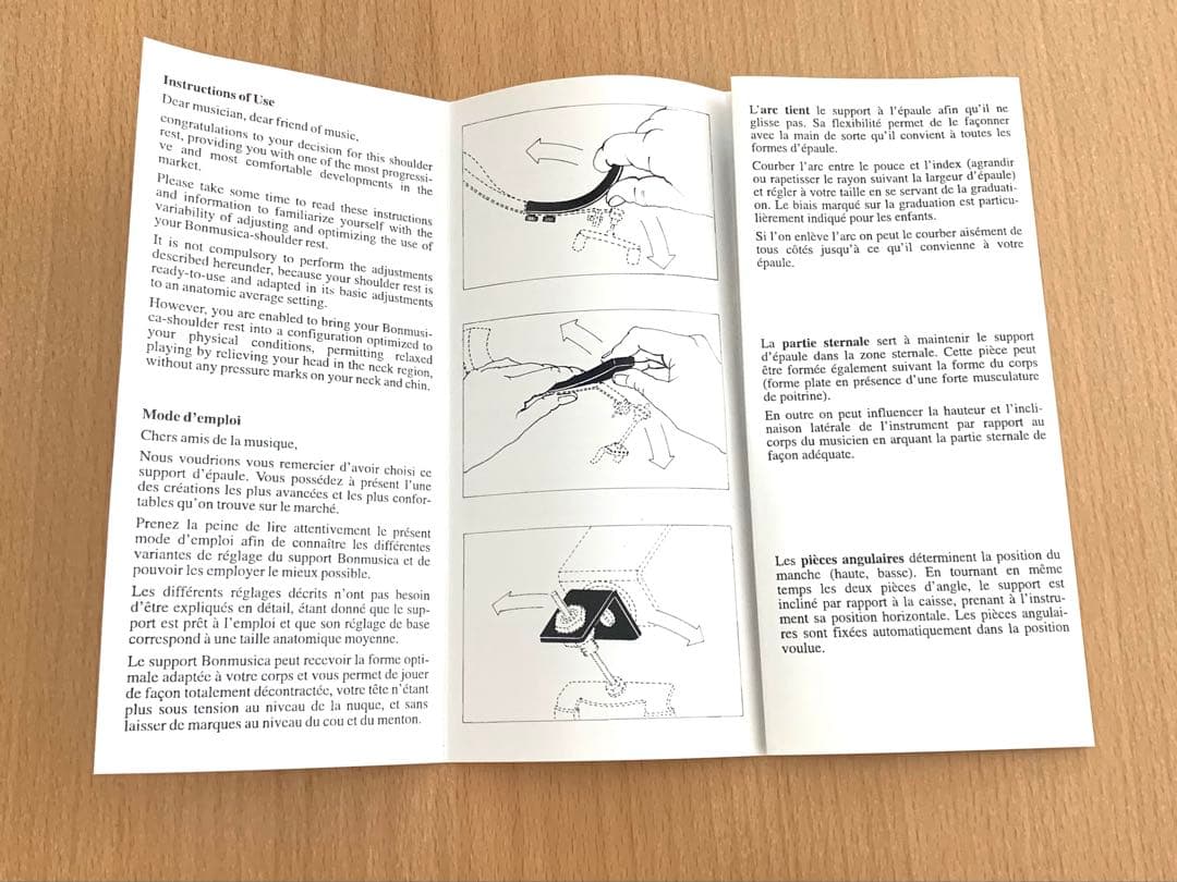 ボンムジカ　バイオリン肩当て　BONMUSICA