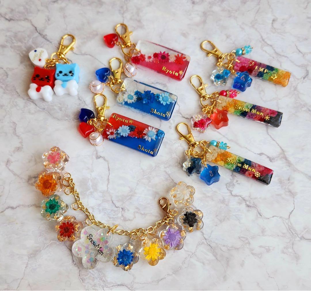 やまねこ断捨離中　Man お花キーホルダー他