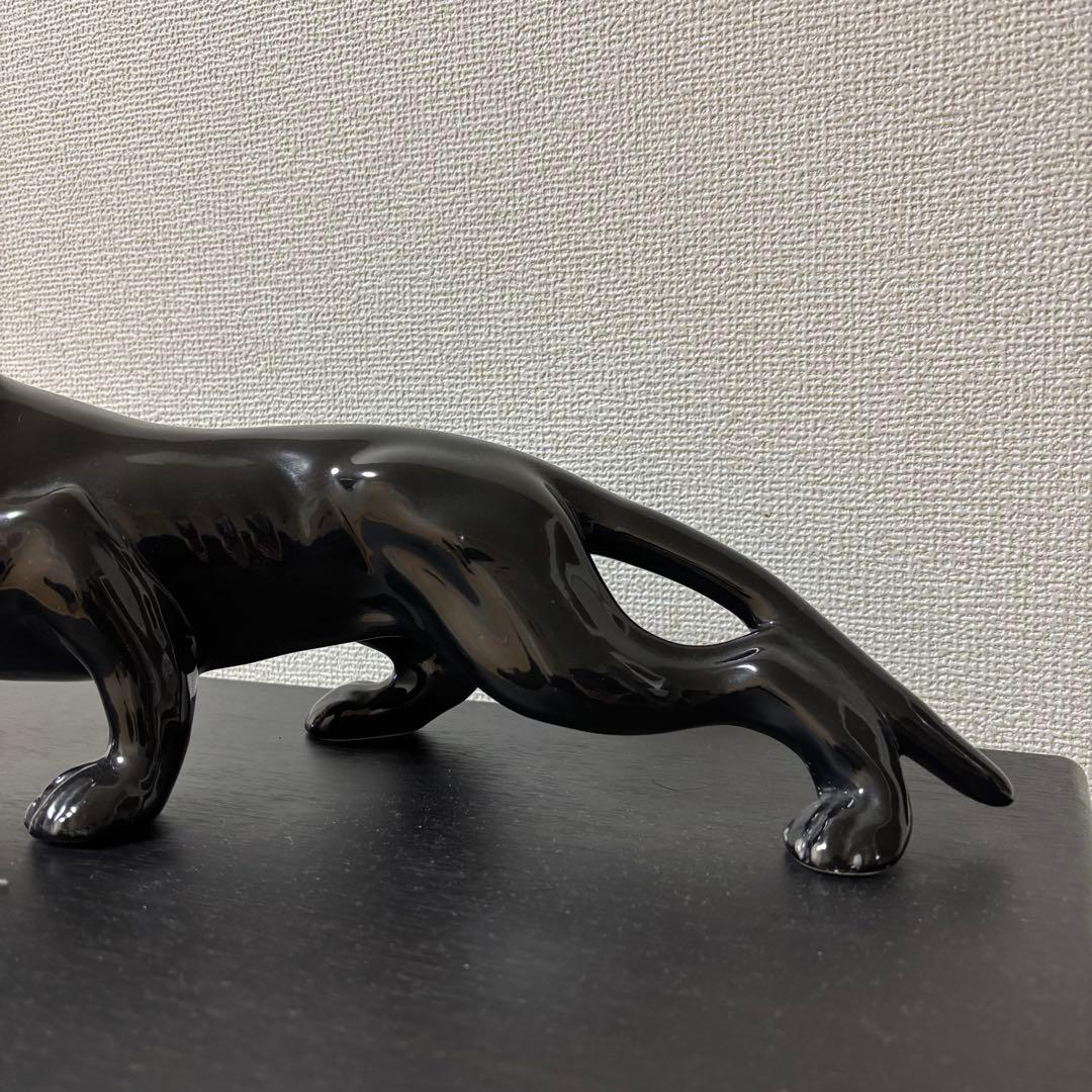Vintage black panther ブラックパンサー　セラミック　置物