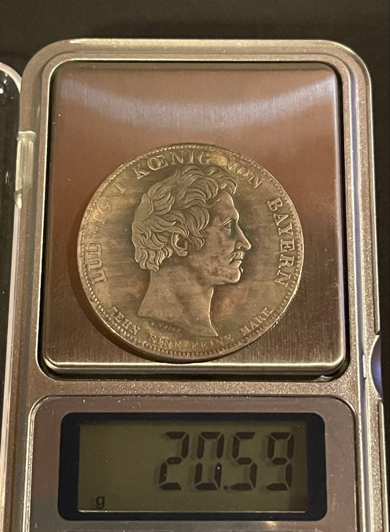 1834年 バイエルン王国 ルートヴィヒ1世 記念銀貨 実測20.59g大型銀貨