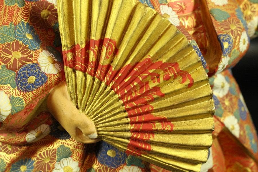 名工 初代 久世久宝作 猩々 置物 共箱 金銘(K-A224)