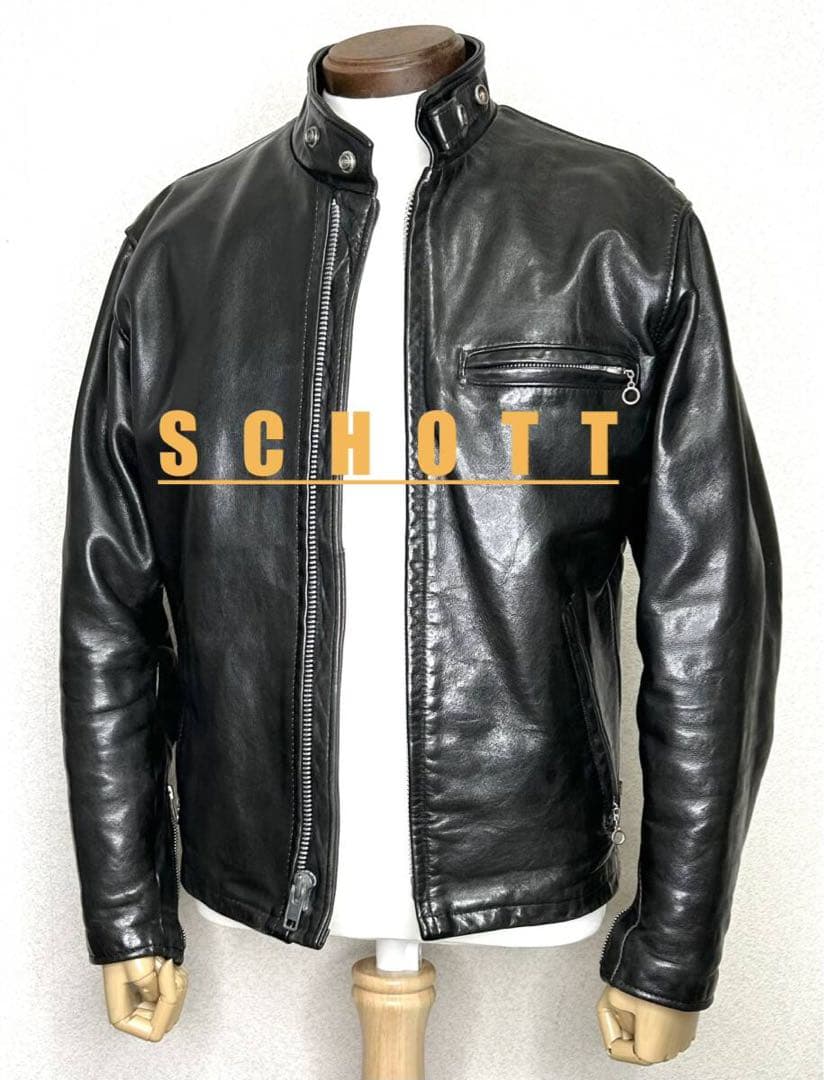 ①schottライナー付141【36】米国製◇革ジャンninjaハーレーgpz