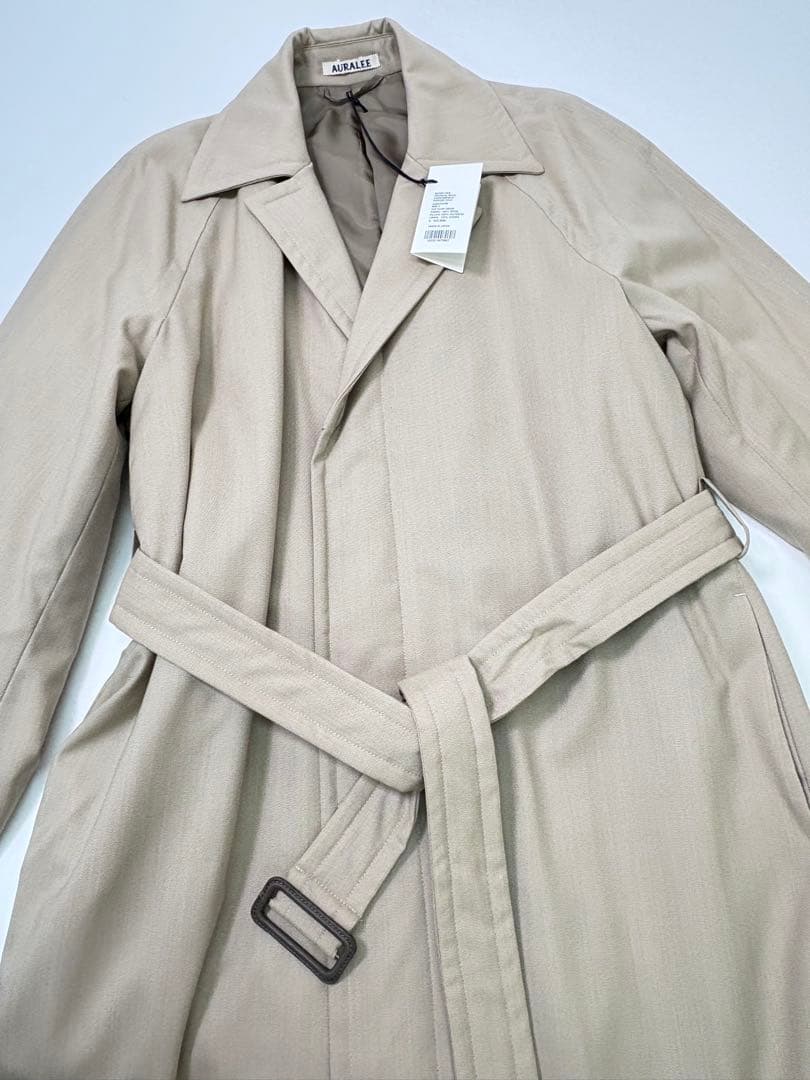 オーラリー／トロピカルウール中綿チェスターフィールドコート新品未使用