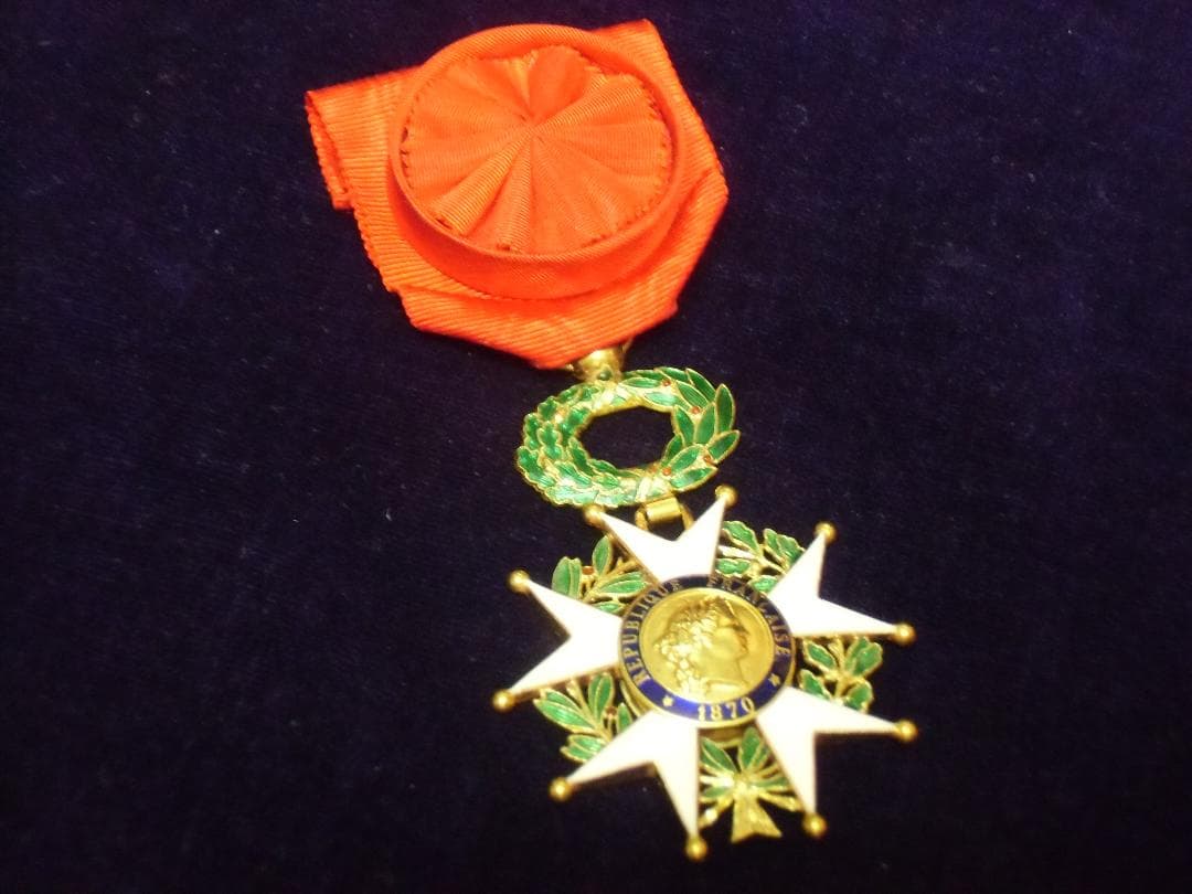 Ｆフランス軍＊金製/ＧＯＬＤ＊１８７０ レジオンドヌール勲章＊将校級（実物）