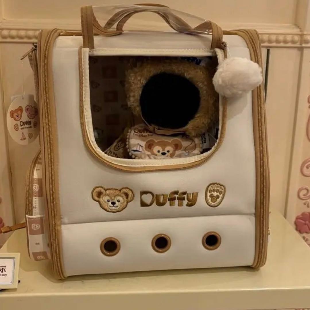 上海ディズニー　ダッフィー　ペットキャリーバッグ　猫　小型犬用