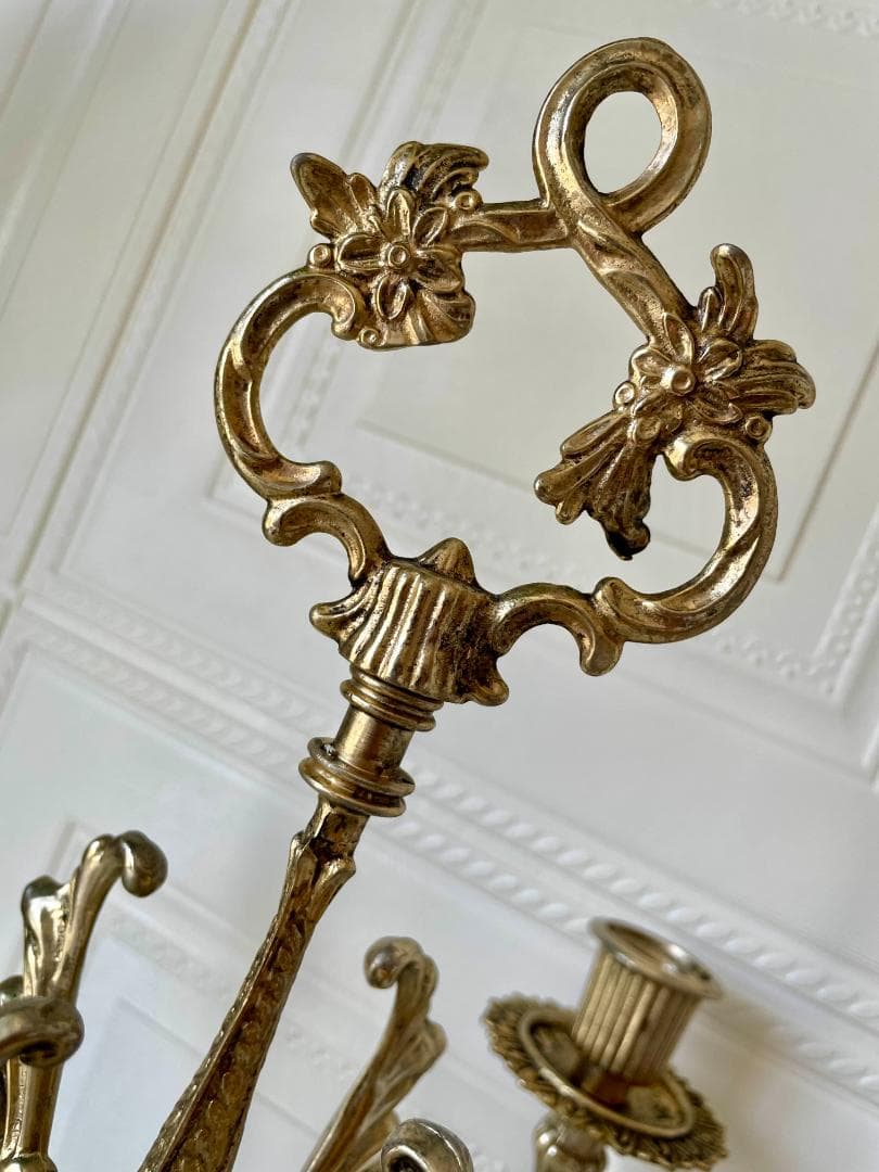 【レア】オニキスキャンドルホルダー ４灯 /ヴィンテージ