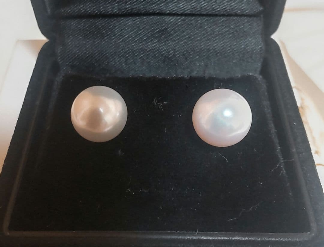 新品　K14WG あこや真珠ピアス 8.5-9.0mm