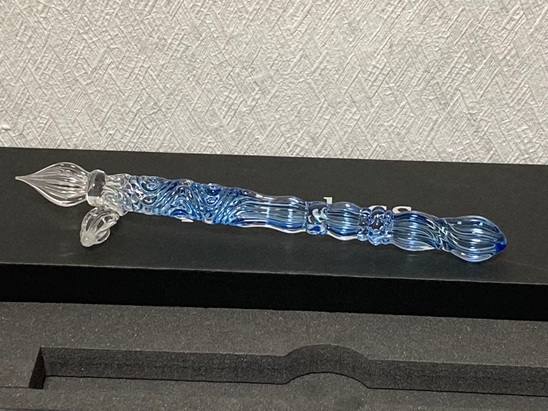 paraglass ガラスペン 青色 透明