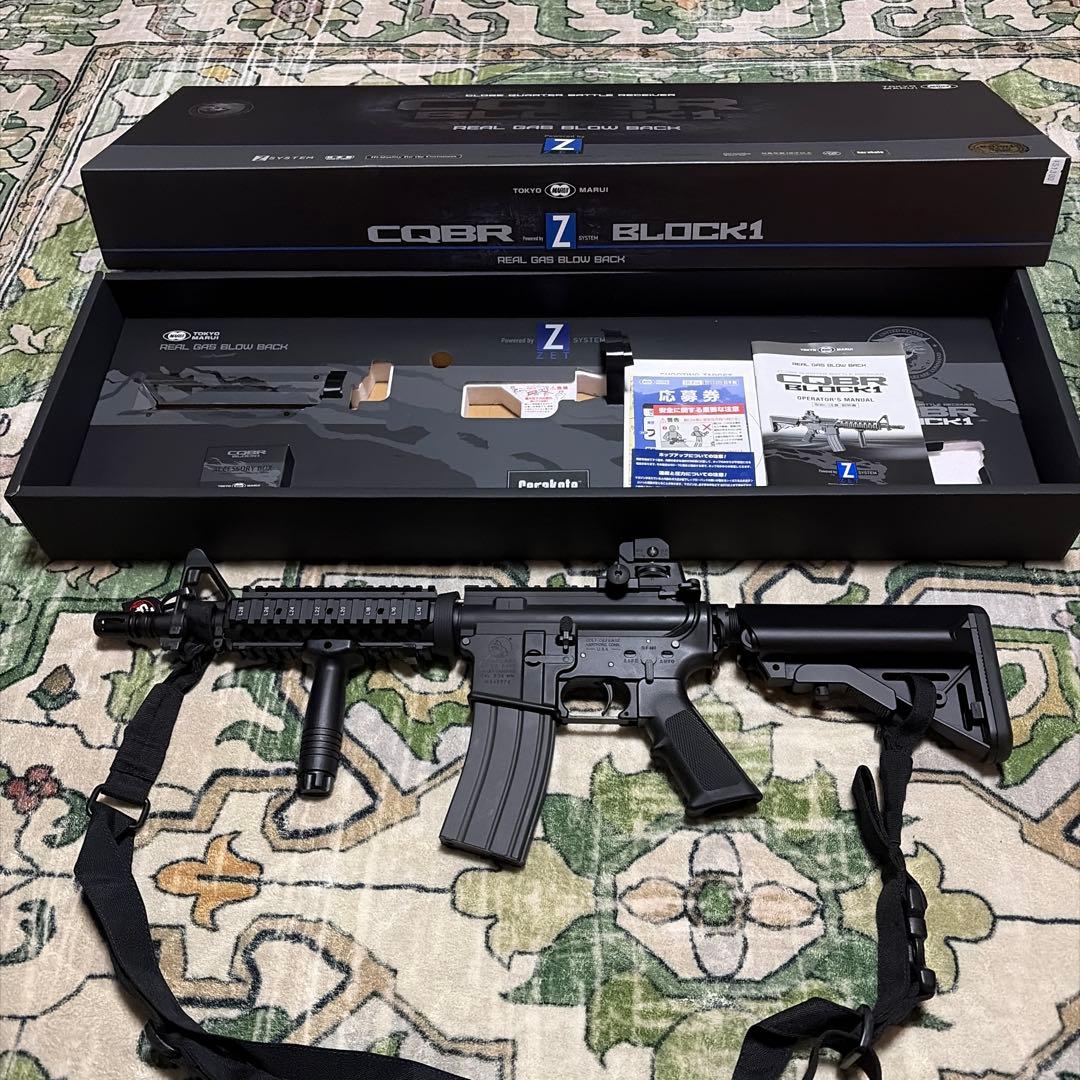 東京マルイ CQBR BLOCK1 GBB Zシステム ガスガン　ストラップ付き