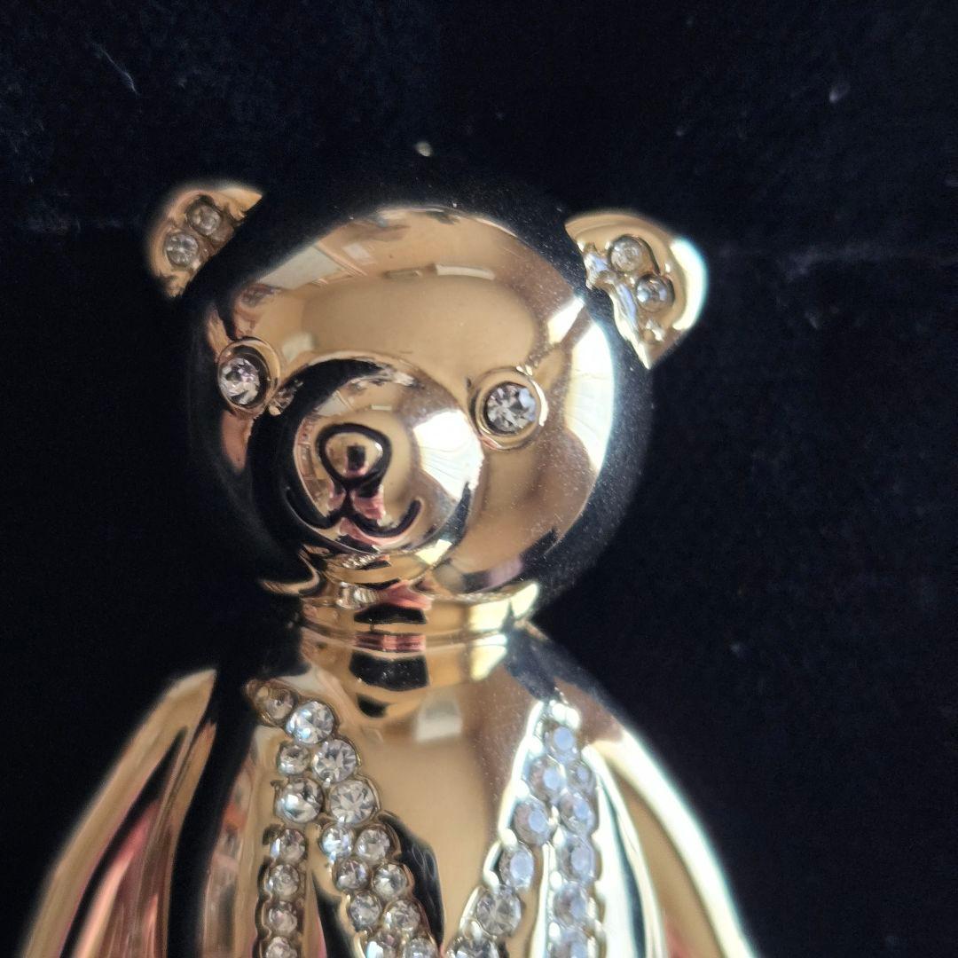 MaxMara テディ　シャイニーメタルブローチ