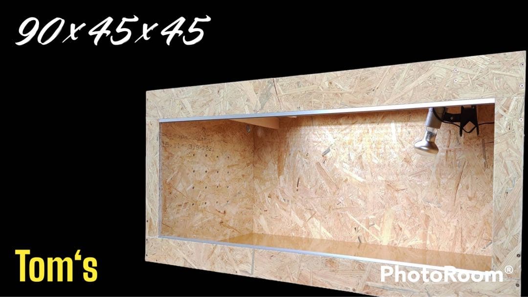 爬虫類ケージ 90×45×45㎝ 配線穴キャップ② 全コーキング