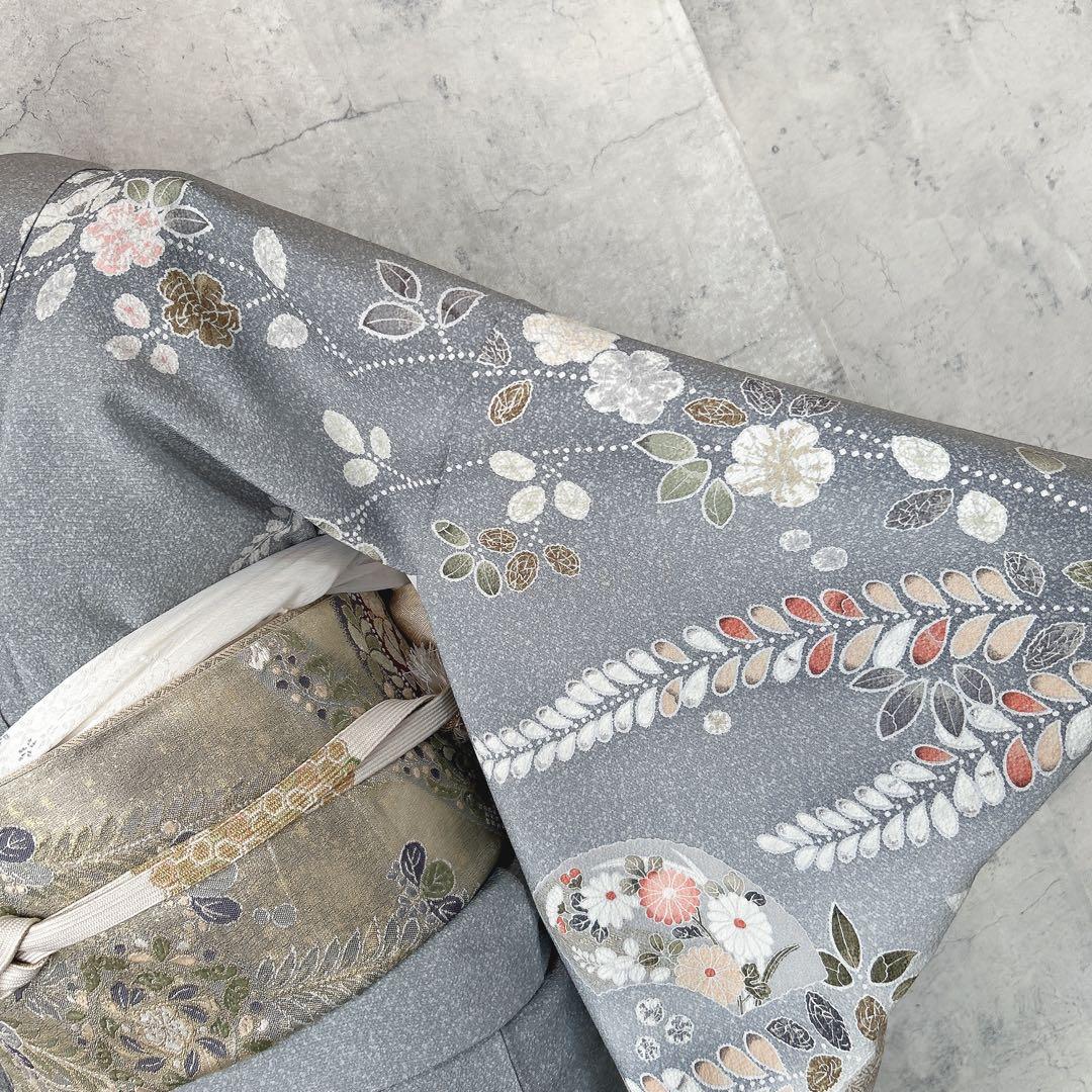 訪問着フルセット　辻ヶ花　着物　正絹　水色　華やか　入学式　卒業式