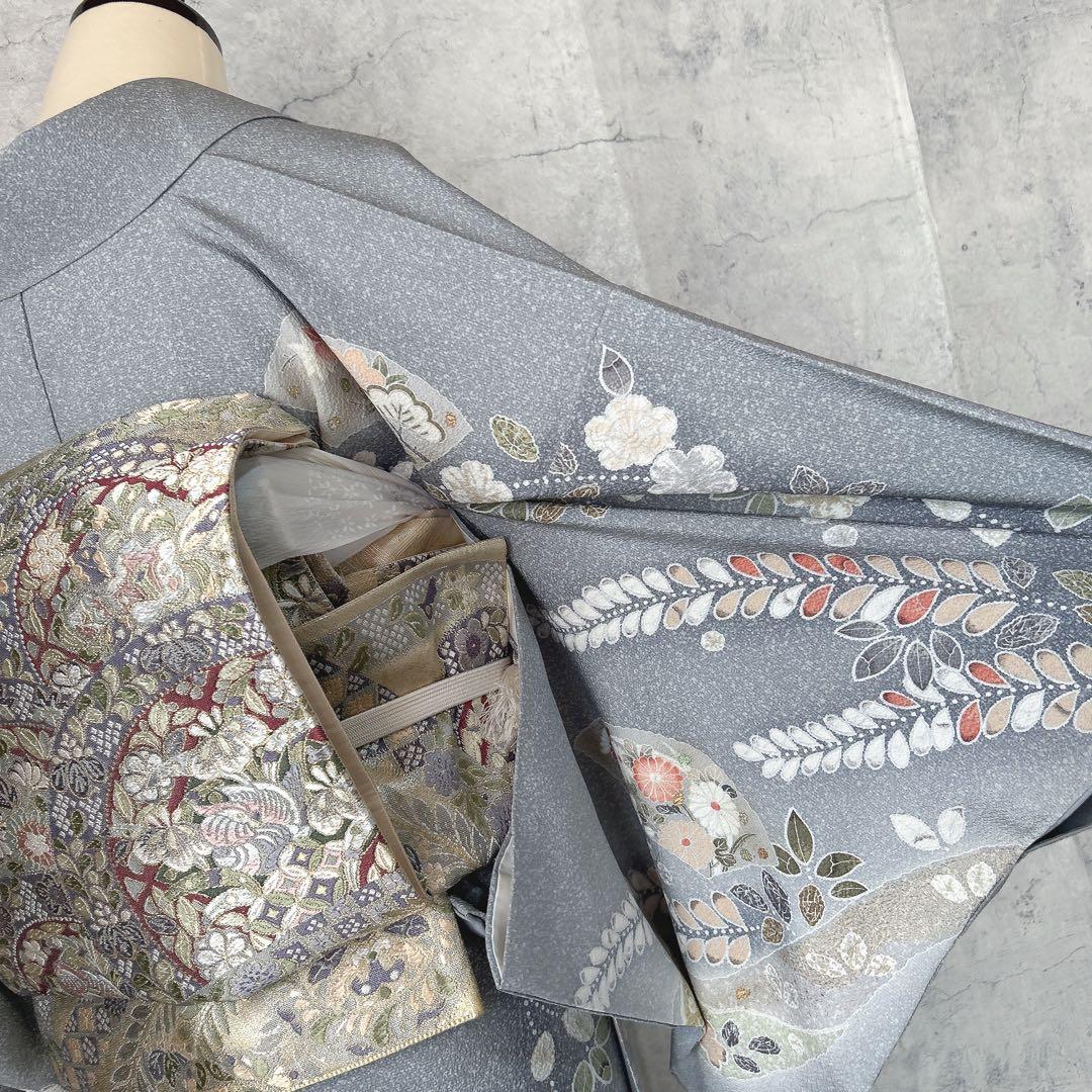 訪問着フルセット　辻ヶ花　着物　正絹　水色　華やか　入学式　卒業式