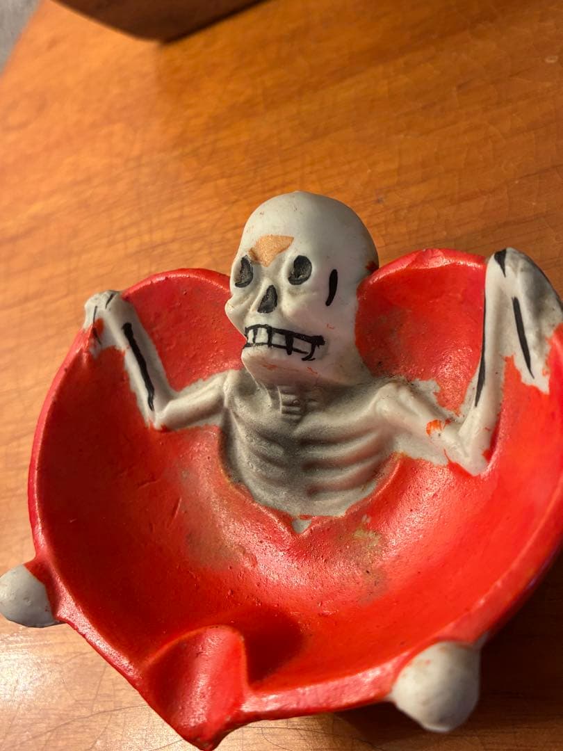 ビンテージ50s スカル　髑髏　骸骨　灰皿　ネイバーフッド　ミッドセンチュリー