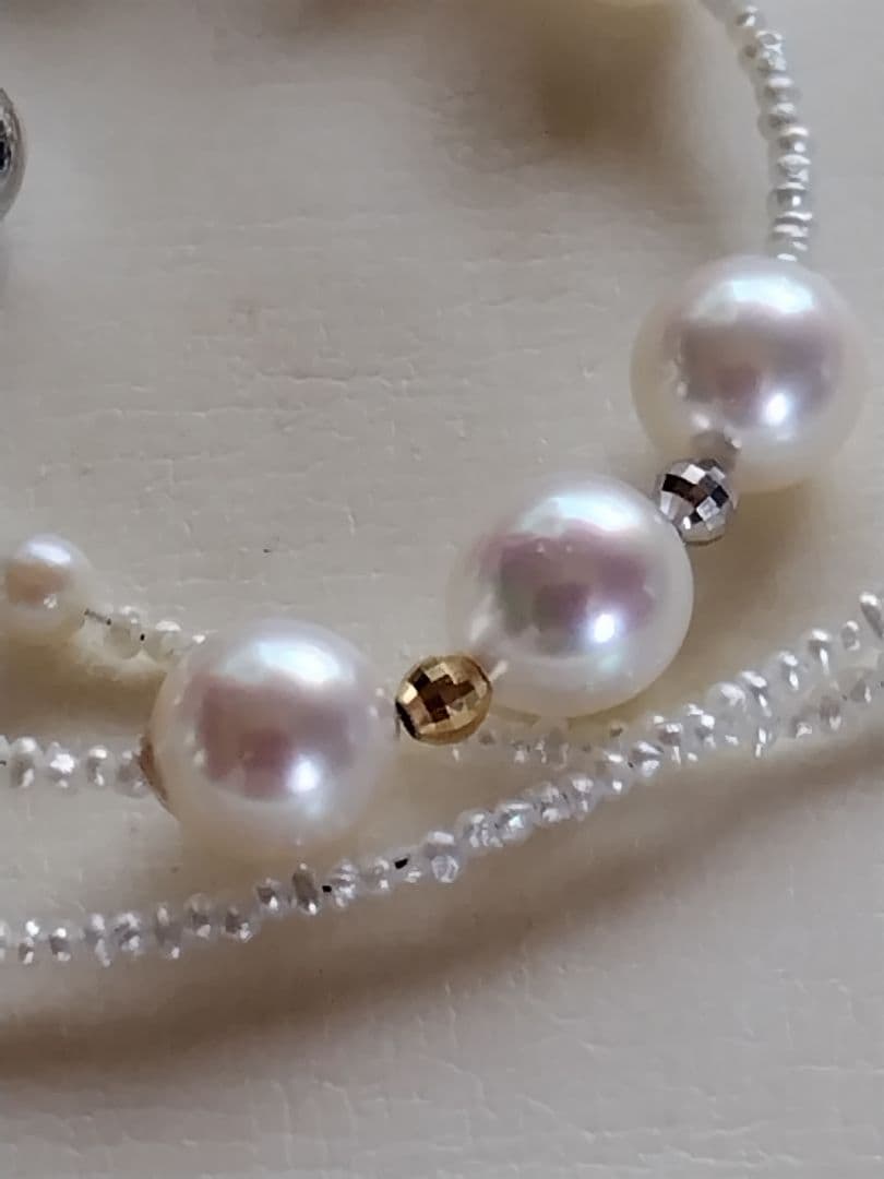 アコヤ真珠、あこや砂芥子パールのオメガ風ネックレス