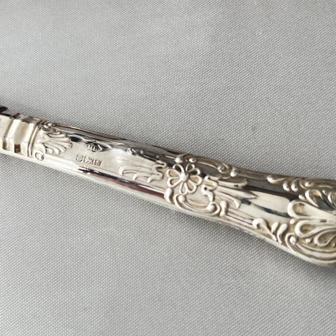 【Harrison Brothers】【純銀ハンドル】キングス バターナイフ