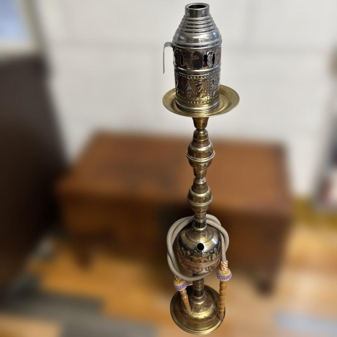 アンティーク　骨董　金属製インテリア　水タバコ