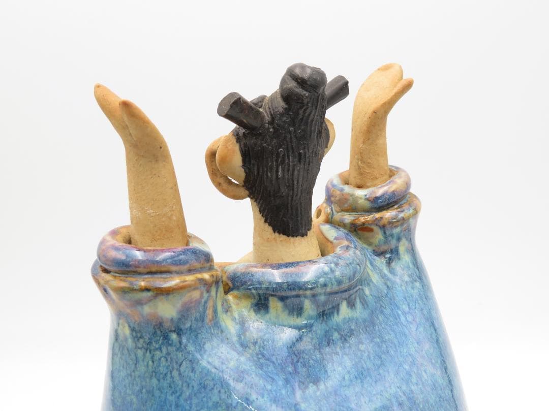 青芳人形 1点 陶器人形 森元青芳 砥部焼 オブジェ 置物 インテリア