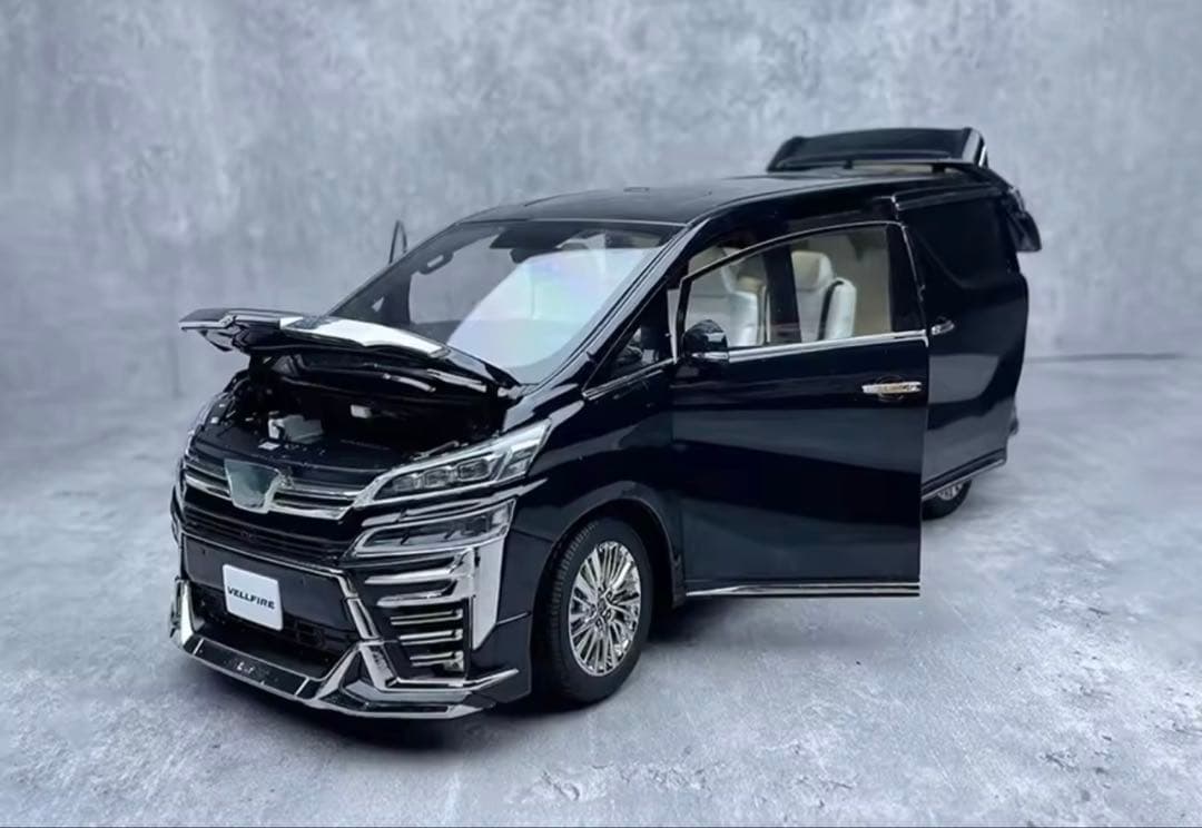 トヨタ ヴェルファイア 1/18 ダイキャストモデル黒 ミニカー