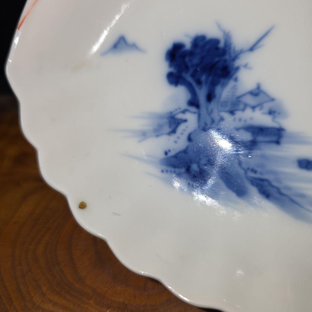 黒犬となります。金継ぎ 源六焼 富永源六 鮑型 アワビ 銘々皿 1枚