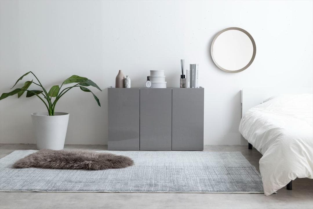 【送料無料】【幅100cm】Anq キャビネット 石目調 棚 収納 ストーン