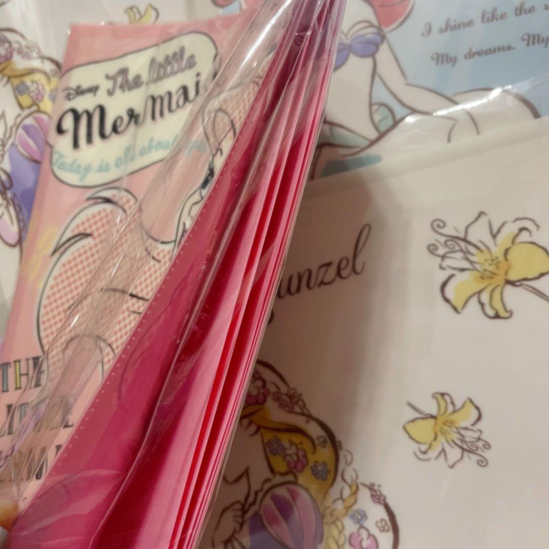 ディズニー　プリンセス　6ポッケト　クリアファイル　5点セット