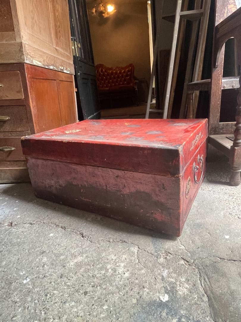 中国　アンティーク　トランク　骨董　古美術