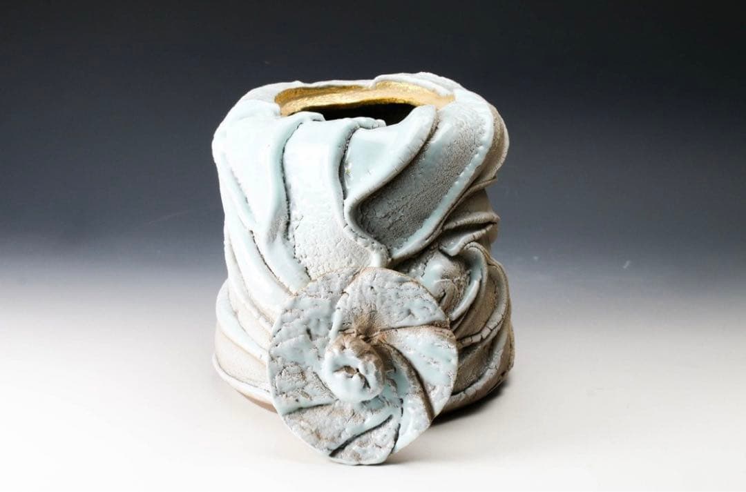 加藤洋二 最上位作 傑作 春なごり雪 水指 茶道具 本物保証 走泥社 陶芸 陶器