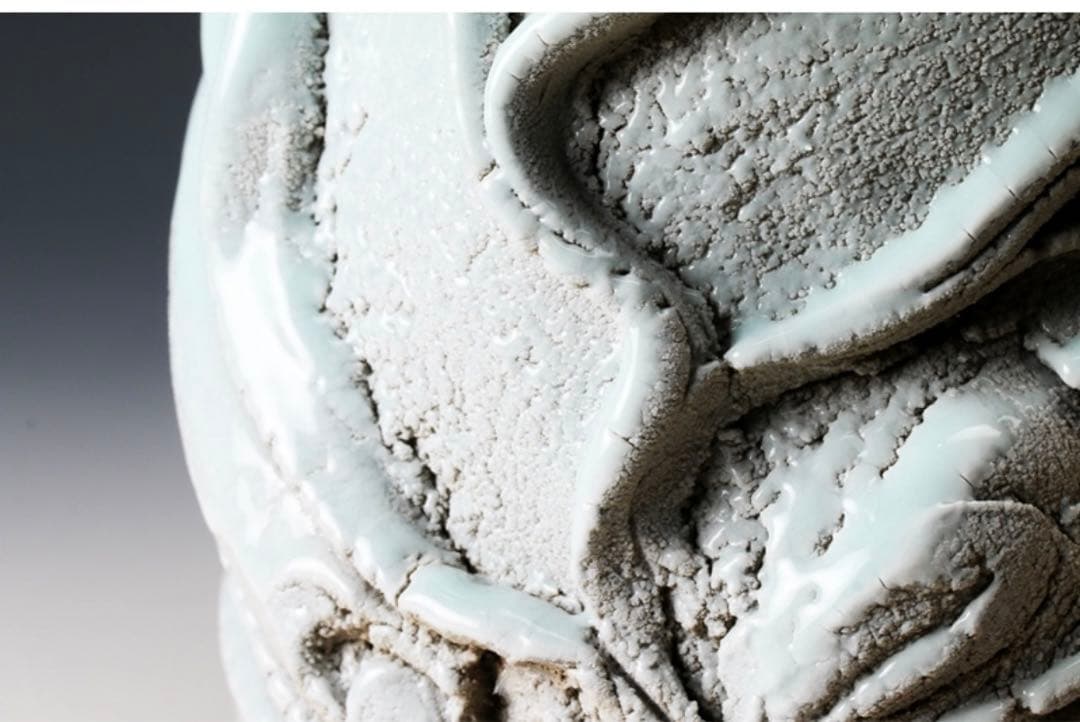 加藤洋二 最上位作 傑作 春なごり雪 水指 茶道具 本物保証 走泥社 陶芸 陶器