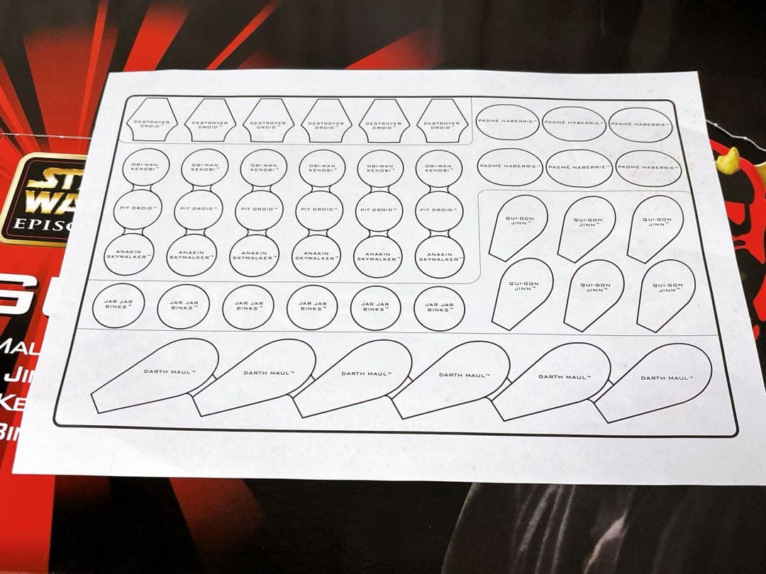 スターウォーズ エピソード1 フィギュア8種×6セット　店頭ディスプレイボックス